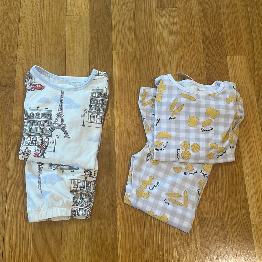 Girls bed head pajamas, two sets